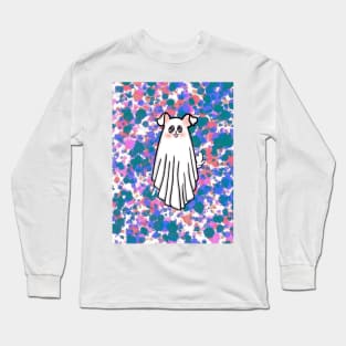 Ghost Puppy with Confetti Long Sleeve T-Shirt